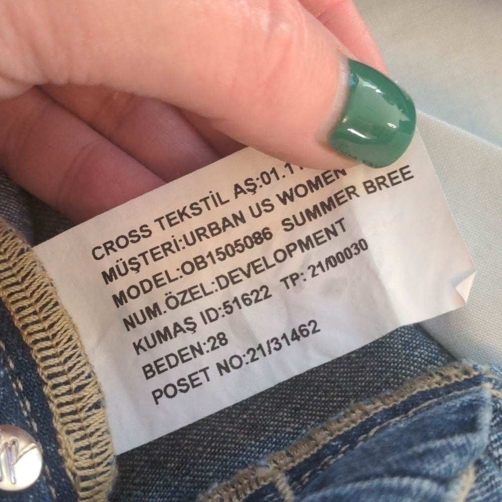 WE The Free Wide Leg High Waisted Open Side Blue Jeans 28 - Picture 10 of 10